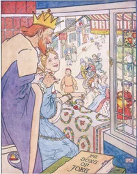 Lo sciocco e la sua oca davanti alla principessa